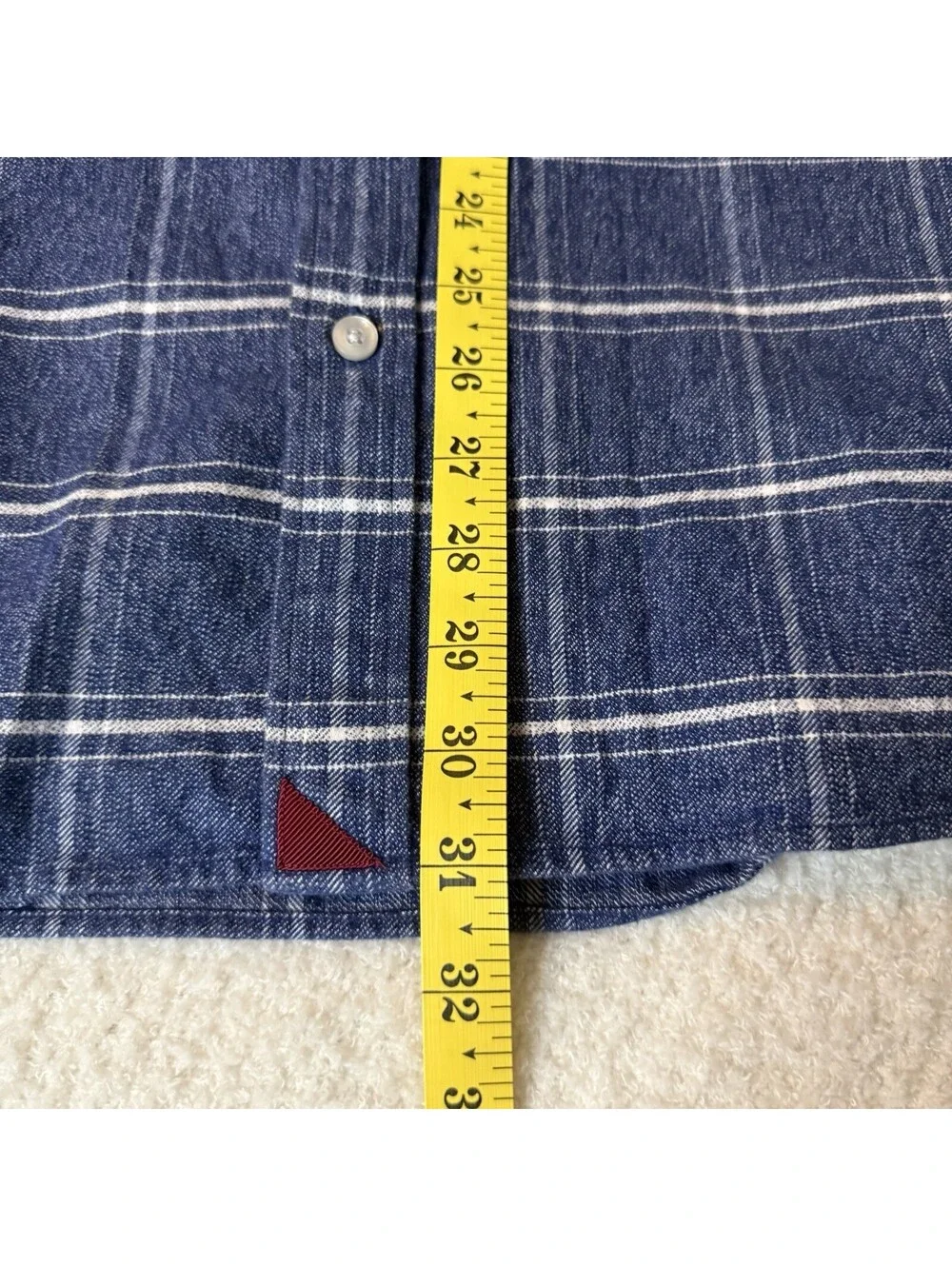 UNTUCKit Brigue Men’s XXL Blue Plaid 100% Cotton Button Front Shirt